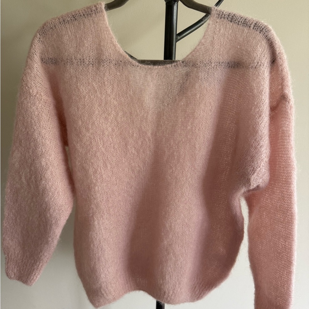 American Dream Light Pink Crew Neck Sweater